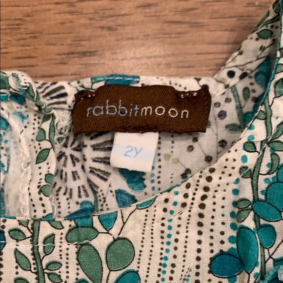 Floral Kids Dress in Blue and White - Picture 7 of 11